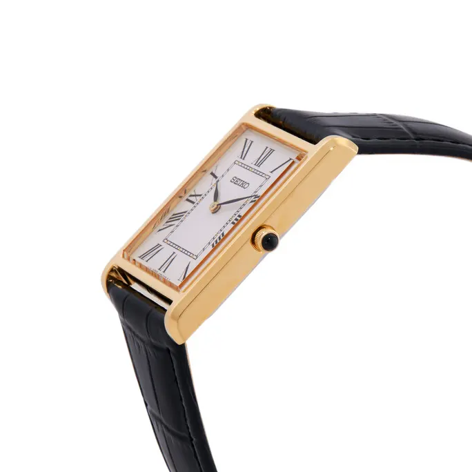 Seiko Classic Gold Tank Style Roman Numerals Men's Watch- SWR104P1